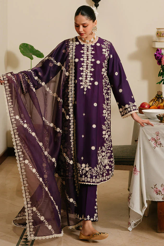 CROSS STITCH- 3PC LAWN EMBROIDERED SHIRT WITH ORGANZA EMBROIDERED DUPATTA-BIC-