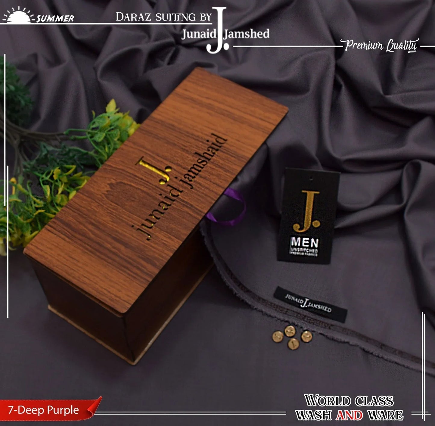 J. PREMIUM QUAILTY WASH N WEAR ( DEEP PURPLE )