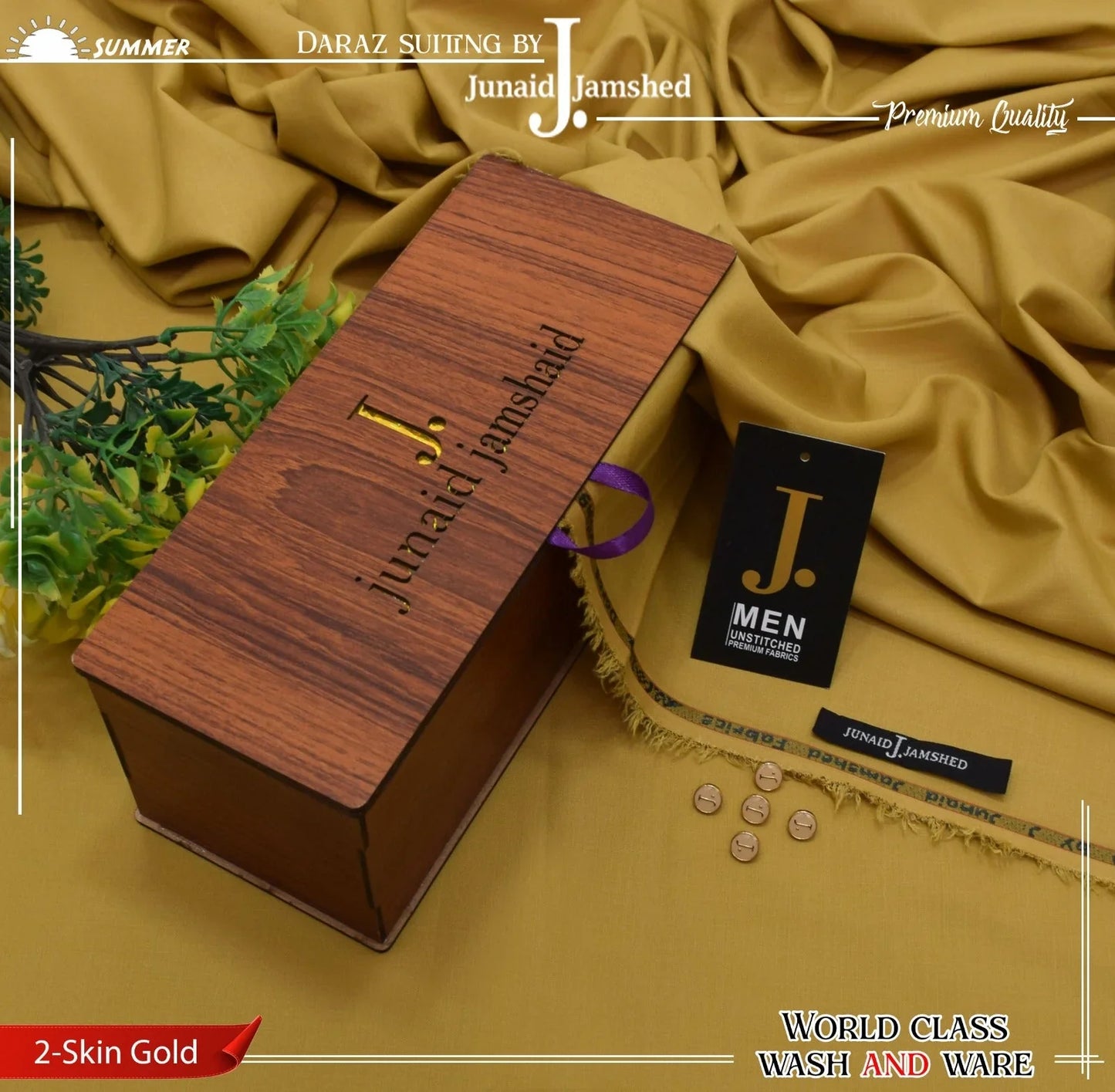 J. PREMIUM QUAILTY WASH N WEAR ( SKIN GOLD )