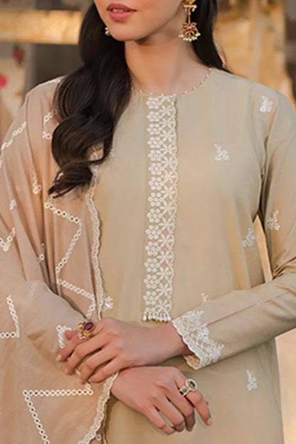 CROSS STITCH- 3PC LAWN EMBROIDERED SHIRT WITH ORGANZA EMBROIDERED DUPATTA AND TROUSER
