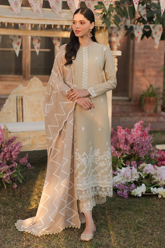 CROSS STITCH- 3PC LAWN EMBROIDERED SHIRT WITH ORGANZA EMBROIDERED DUPATTA AND TROUSER