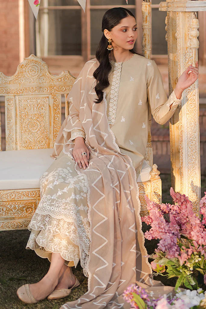 CROSS STITCH- 3PC LAWN EMBROIDERED SHIRT WITH ORGANZA EMBROIDERED DUPATTA AND TROUSER