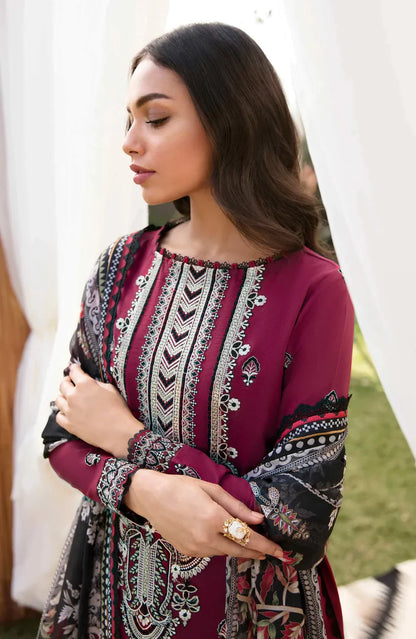 BATIK -3PC LAWN EMBROIDERED WITH COTTON SILK PTINT DUPATTA