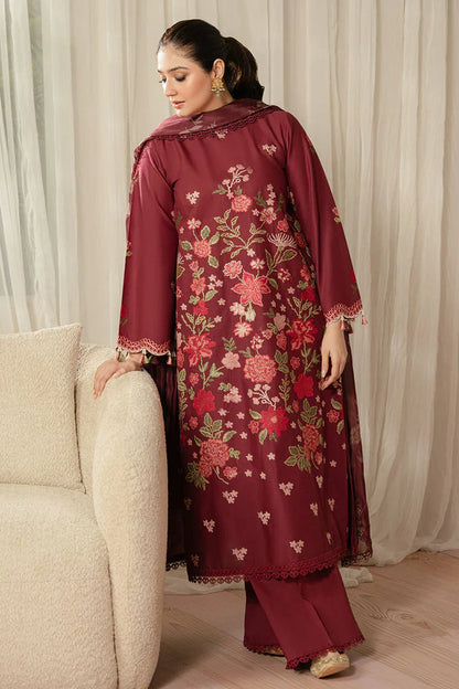 CROSS STITCH- 3PC LAWN EMBROIDERED SHIRT WITH DIAMOND PRINT DUPATTA