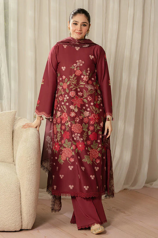 CROSS STITCH- 3PC LAWN EMBROIDERED SHIRT WITH DIAMOND PRINT DUPATTA