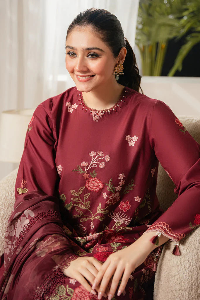 CROSS STITCH- 3PC LAWN EMBROIDERED SHIRT WITH DIAMOND PRINT DUPATTA