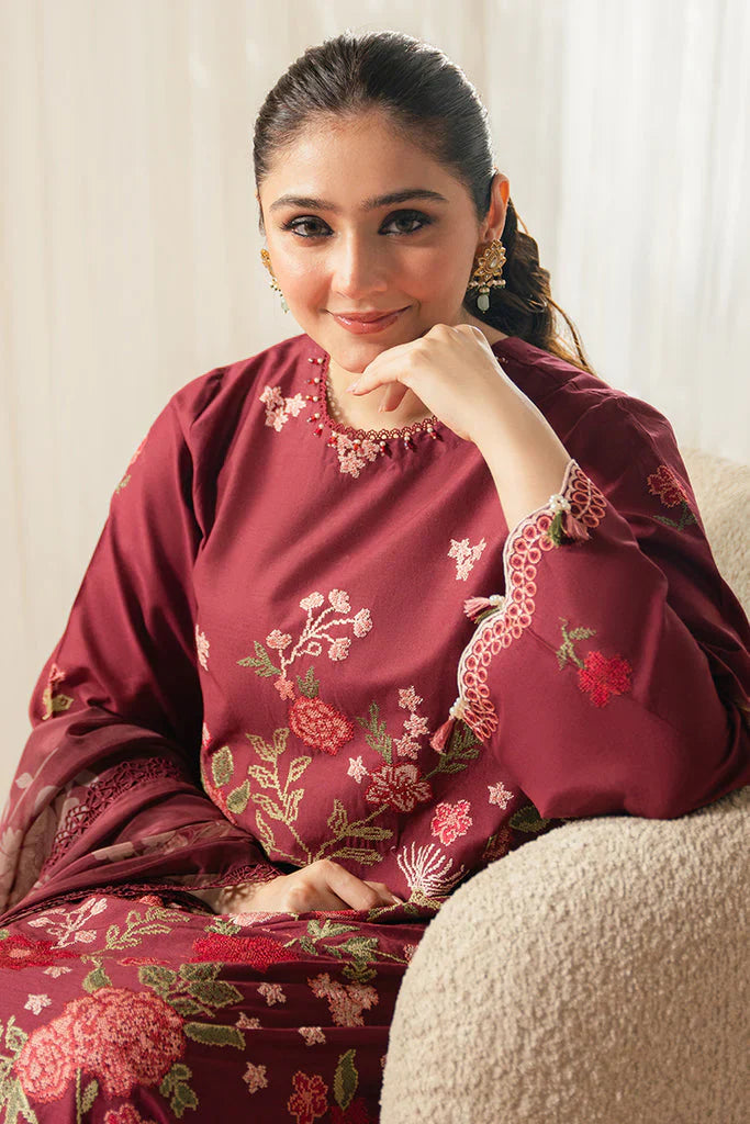 CROSS STITCH- 3PC LAWN EMBROIDERED SHIRT WITH DIAMOND PRINT DUPATTA