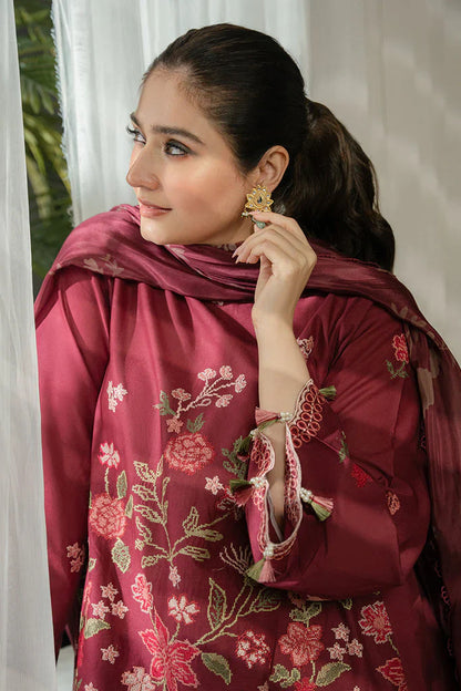 CROSS STITCH- 3PC LAWN EMBROIDERED SHIRT WITH DIAMOND PRINT DUPATTA