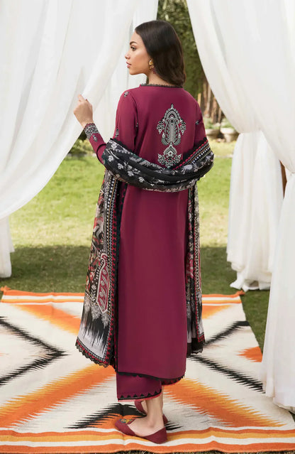 BATIK -3PC LAWN EMBROIDERED WITH COTTON SILK PTINT DUPATTA