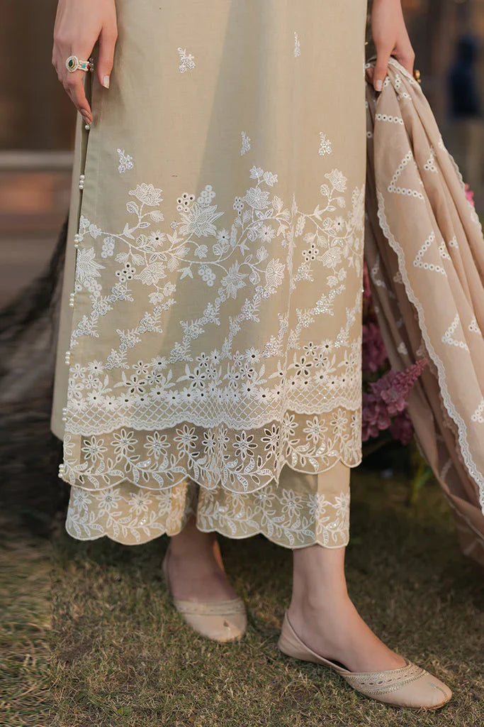 CROSS STITCH- 3PC LAWN EMBROIDERED SHIRT WITH ORGANZA EMBROIDERED DUPATTA AND TROUSER