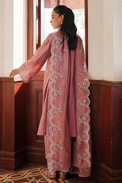 CROSS STITCH - 3PC DHANAK EMBROIDERED SHIRT WITH DHANAK EMBROIDERED SHAWL AND TROUSER -