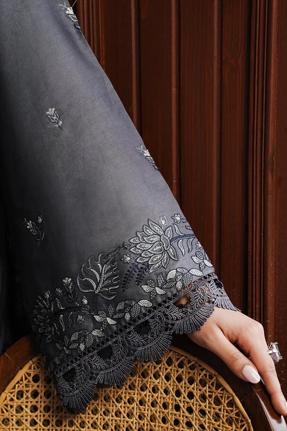CROSS STITCH - 3PC DHANAK EMBROIDERED SHIRT WITH DHANAK EMBROIDERED SHAWL AND TROUSER -