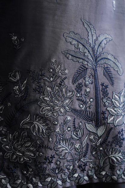 CROSS STITCH - 3PC DHANAK EMBROIDERED SHIRT WITH DHANAK EMBROIDERED SHAWL AND TROUSER -