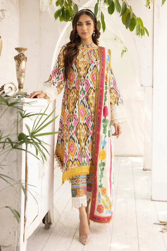 CHARIZMA - 3PC LAWN PRINTED SHIRT WITH PRINTED DUPATTA AND TROUSER