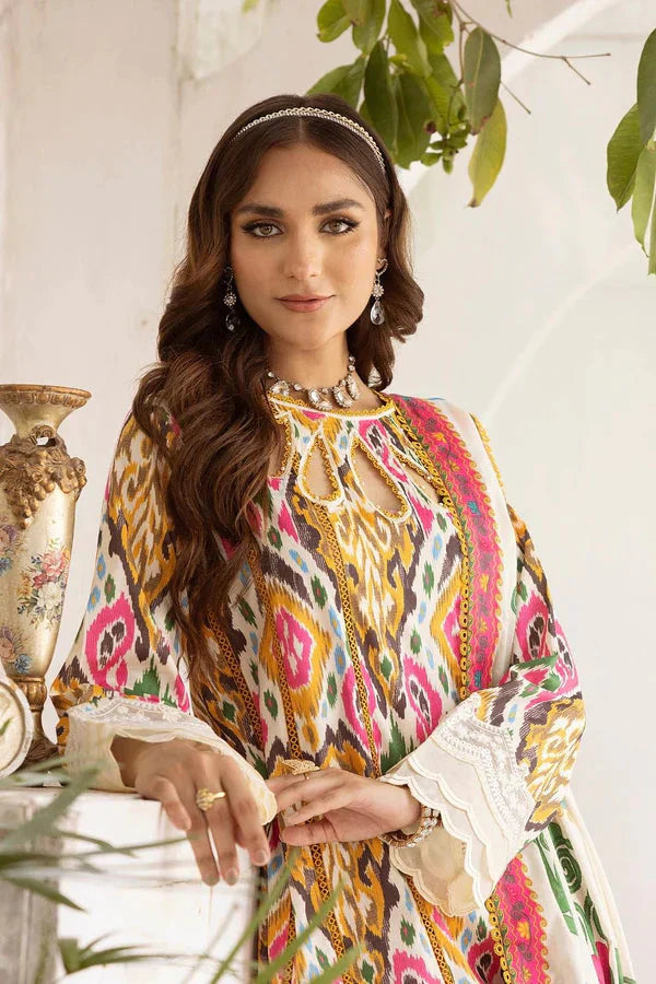 CHARIZMA - 3PC LAWN PRINTED SHIRT WITH PRINTED DUPATTA AND TROUSER