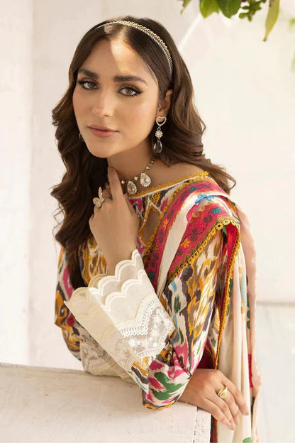 CHARIZMA - 3PC LAWN PRINTED SHIRT WITH PRINTED DUPATTA AND TROUSER