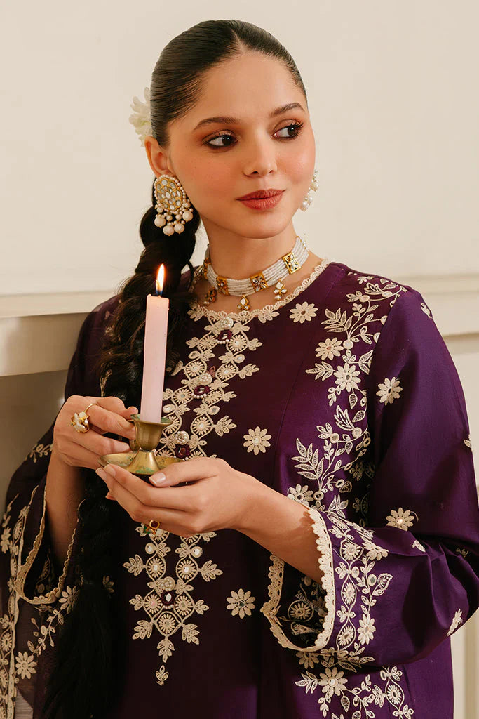 CROSS STITCH- 3PC LAWN EMBROIDERED SHIRT WITH ORGANZA EMBROIDERED DUPATTA-BIC-