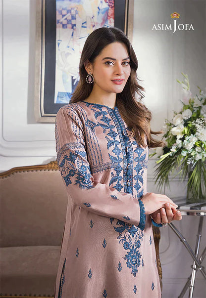 ASIM JOFA 3PC LAWN EMBROIDERED WITH BAMBER CHIFFON DUPATTA