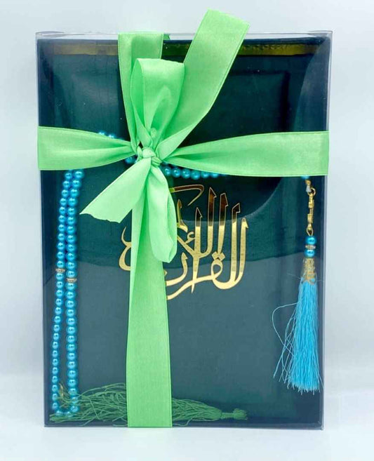 Velvet Gift Quran & Box Tajweedi Medium Size