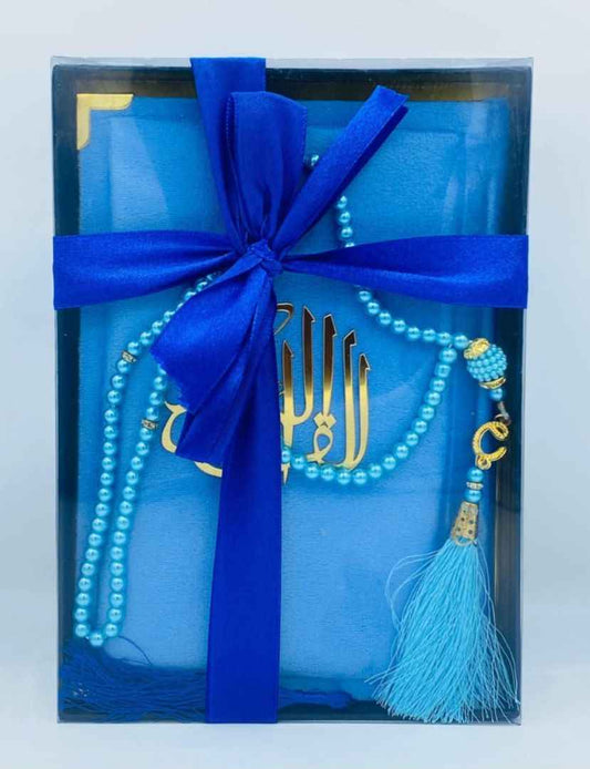 Velvet Gift Quran & Box Tajweedi Medium Size