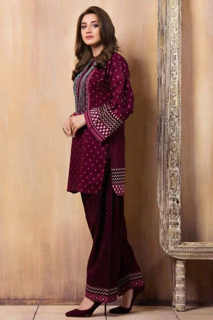 Linen-2pc Embroidered-
