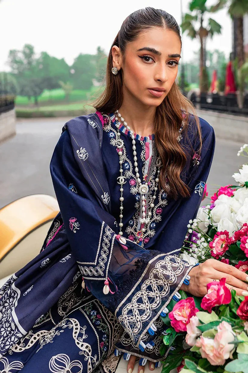CRIMSON-3PC LAWN EMBROIDERED WITH COTTON SILK PTINT DUPATTA