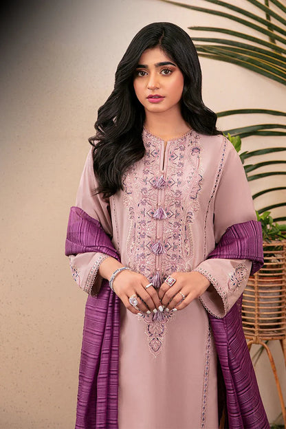 ASIM JOFA- 3PC LAWN EMBROIDERED SHIRT WITH DIAMOND PRINTED DUPATTA AND TROUSER
