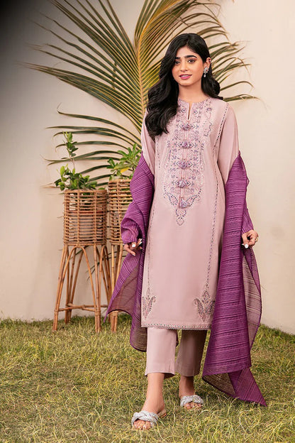 ASIM JOFA- 3PC LAWN EMBROIDERED SHIRT WITH DIAMOND PRINTED DUPATTA AND TROUSER