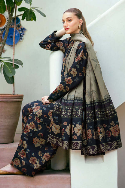 3 Piece Unstitched Digital Printed Lawn Suit ( Printed Lawn Dupatta )
